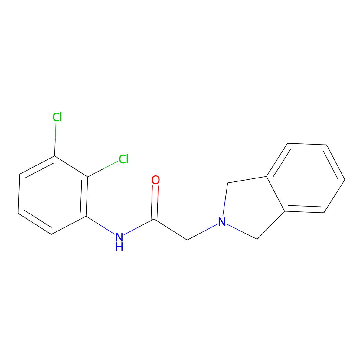 N-(2,3-dichlorophenyl)-2-(2,3-dihydro-1H-isoindol-2-yl)acetamide molecular structure, CAS 2212545-65-6