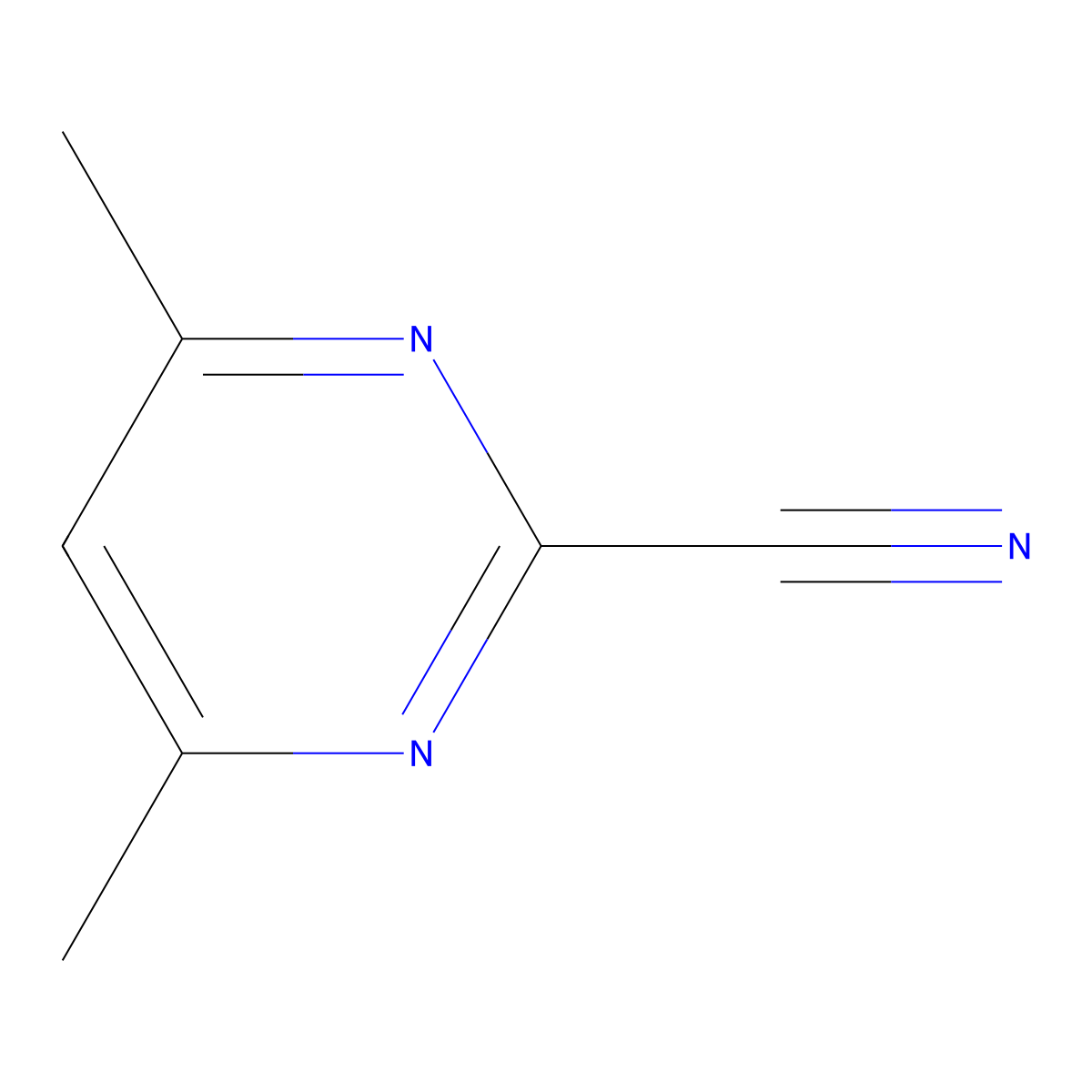 4,6-Dimethylpyrimidine-2-carbonitrile molecular structure, CAS 22126-16-5