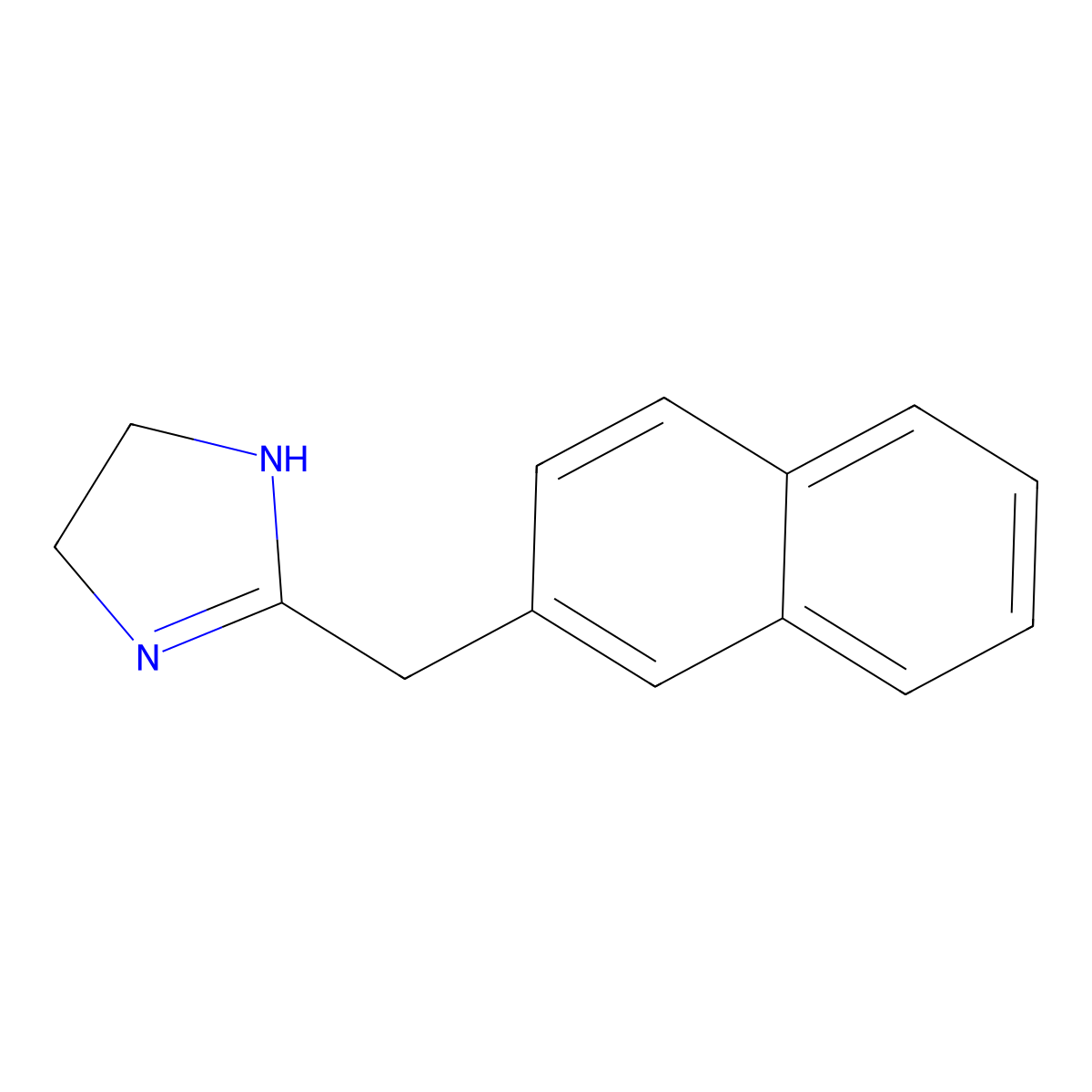 Beta-naphazoline molecular structure, CAS 22126-67-6