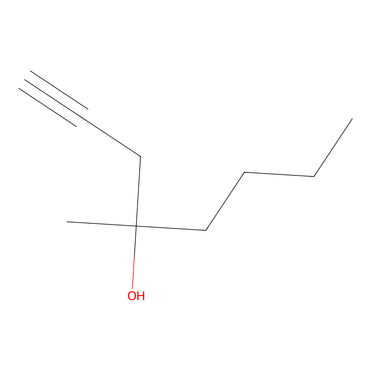 4-Methyl-1-octyn-4-ol molecular structure, CAS 22128-43-4
