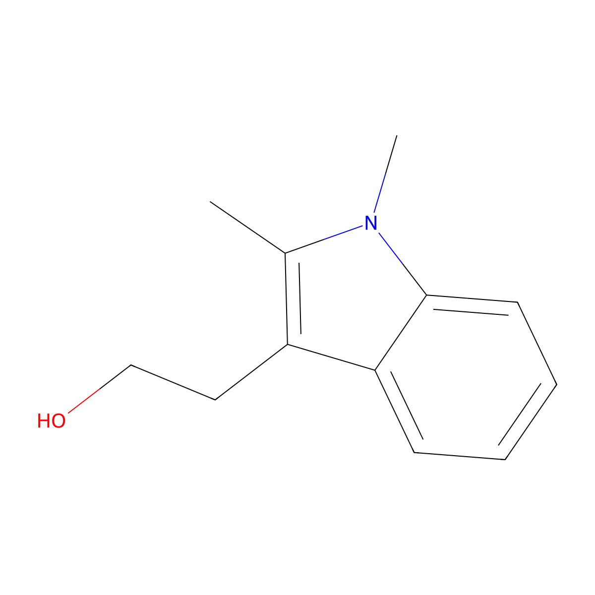2-(1,2-Dimethyl-1h-indol-3-yl)ethan-1-ol molecular structure, CAS 22129-71-1