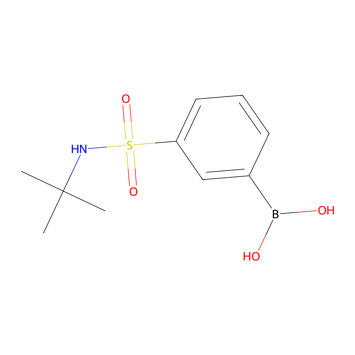 3-(tert-Butylaminosulphonyl)benzeneboronic acid molecular structure, CAS 221290-14-8