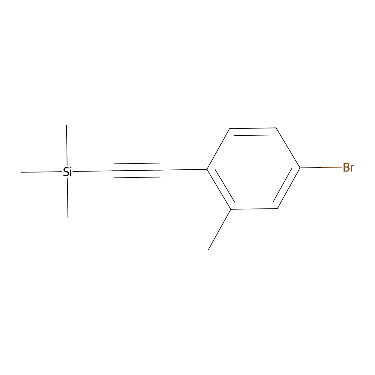 2-(4-Bromo-2-methylphenyl)ethynyl-trimethylsilane molecular structure, CAS 221292-47-3