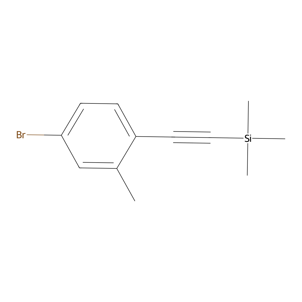 2-(4-Bromo-2-methylphenyl)ethynyl-trimethylsilane molecular structure, CAS 221292-47-3