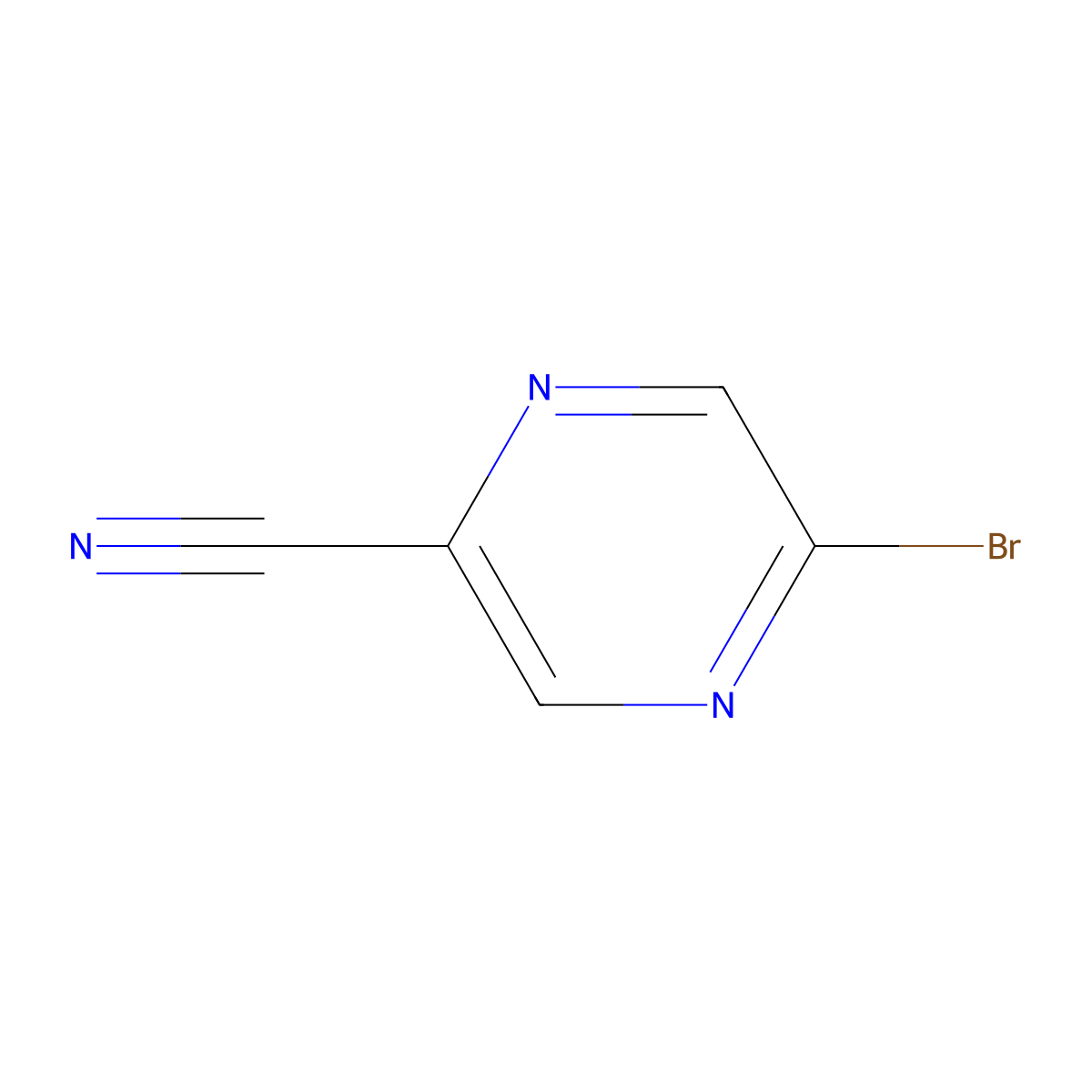 2-Bromo-5-cyanopyrazine molecular structure, CAS 221295-04-1