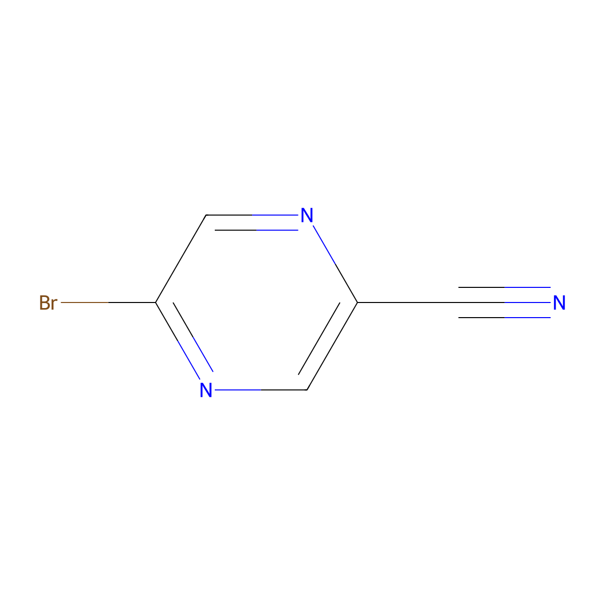 2-Bromo-5-cyanopyrazine molecular structure, CAS 221295-04-1