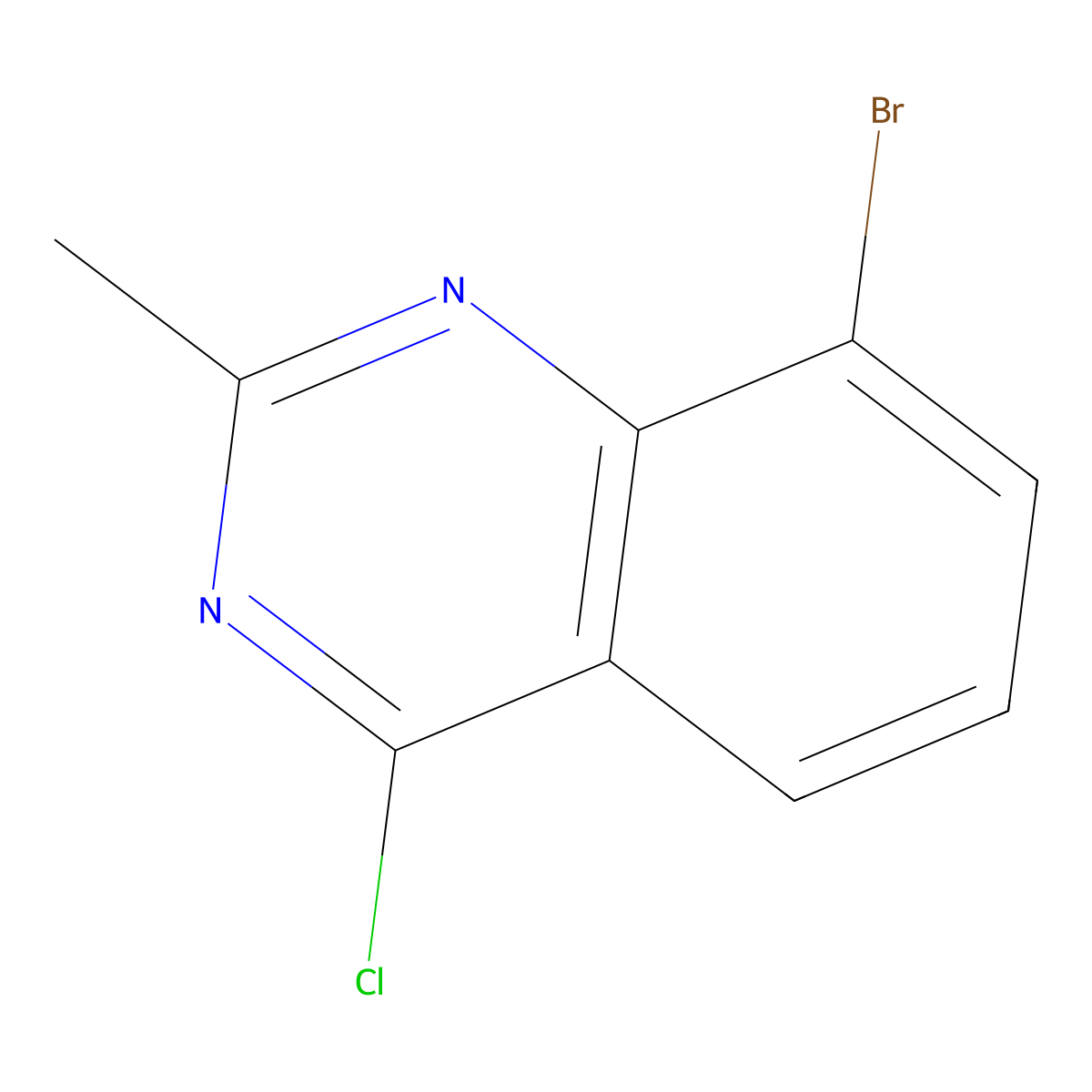 8-Bromo-4-chloro-2-methylquinazoline molecular structure, CAS 221298-75-5