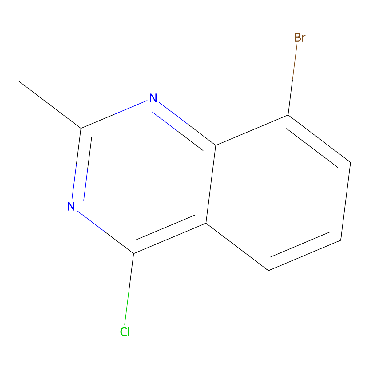 8-Bromo-4-chloro-2-methylquinazoline molecular structure, CAS 221298-75-5