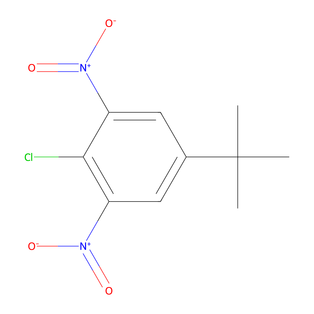 4-tert-Butyl-2,6-dinitrochlorobenzene molecular structure, CAS 2213-81-2
