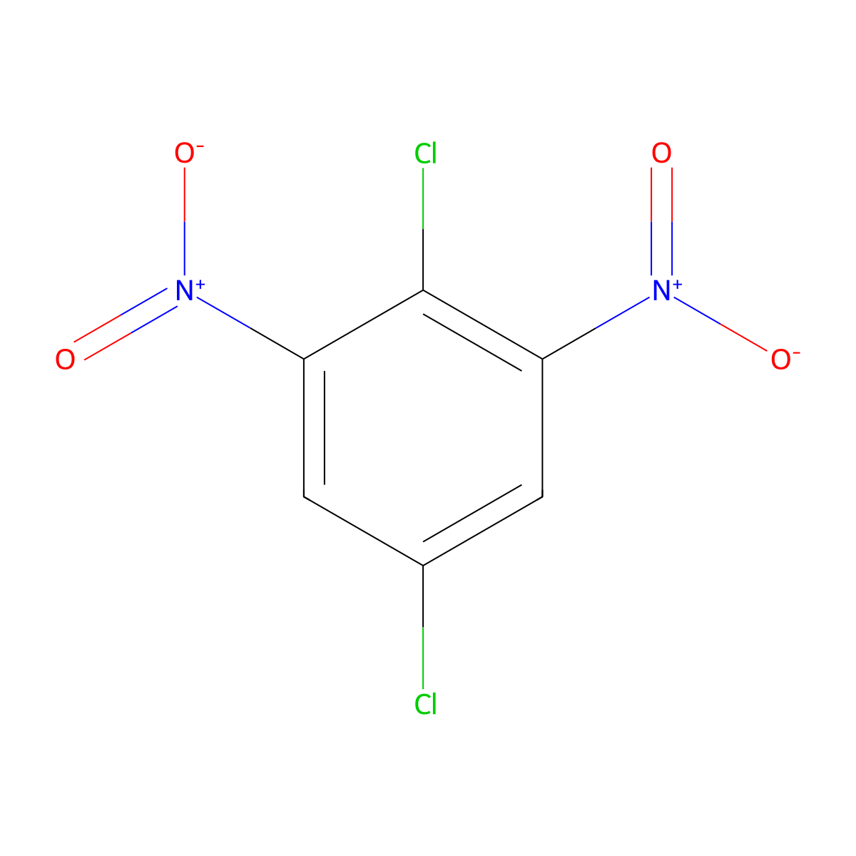 2,5-Dichloro-1,3-dinitrobenzene molecular structure, CAS 2213-82-3