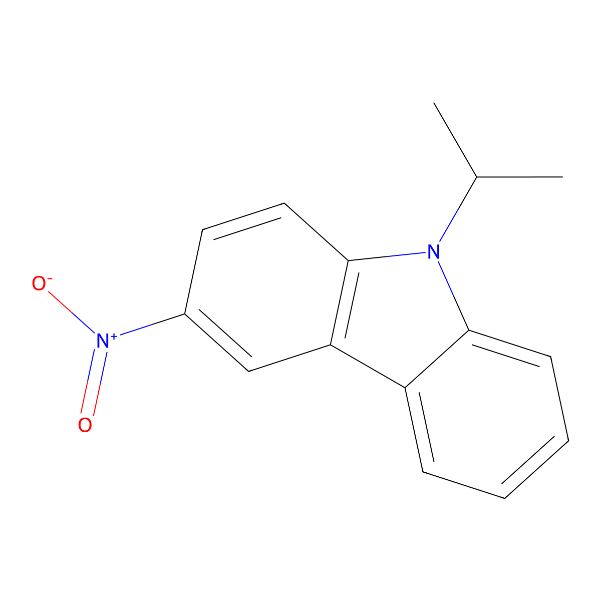 3-nitro-9-isopropyl-9H-carbazole molecular structure, CAS 22130-02-5