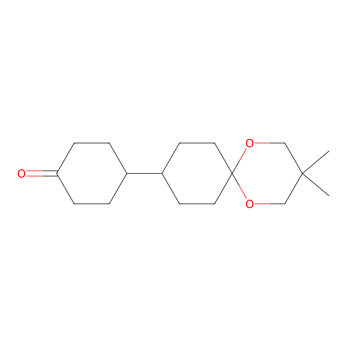 4-(3,3-Dimethyl-1,5-dioxaspiro[5.5]undecan-9-yl)cyclohexanone molecular structure, CAS 221300-33-0