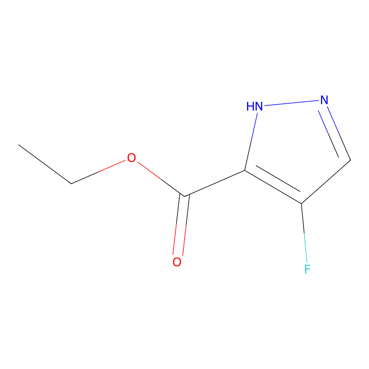 ethyl 4-fluoro-1H-pyrazole-3-carboxylate molecular structure, CAS 221300-34-1