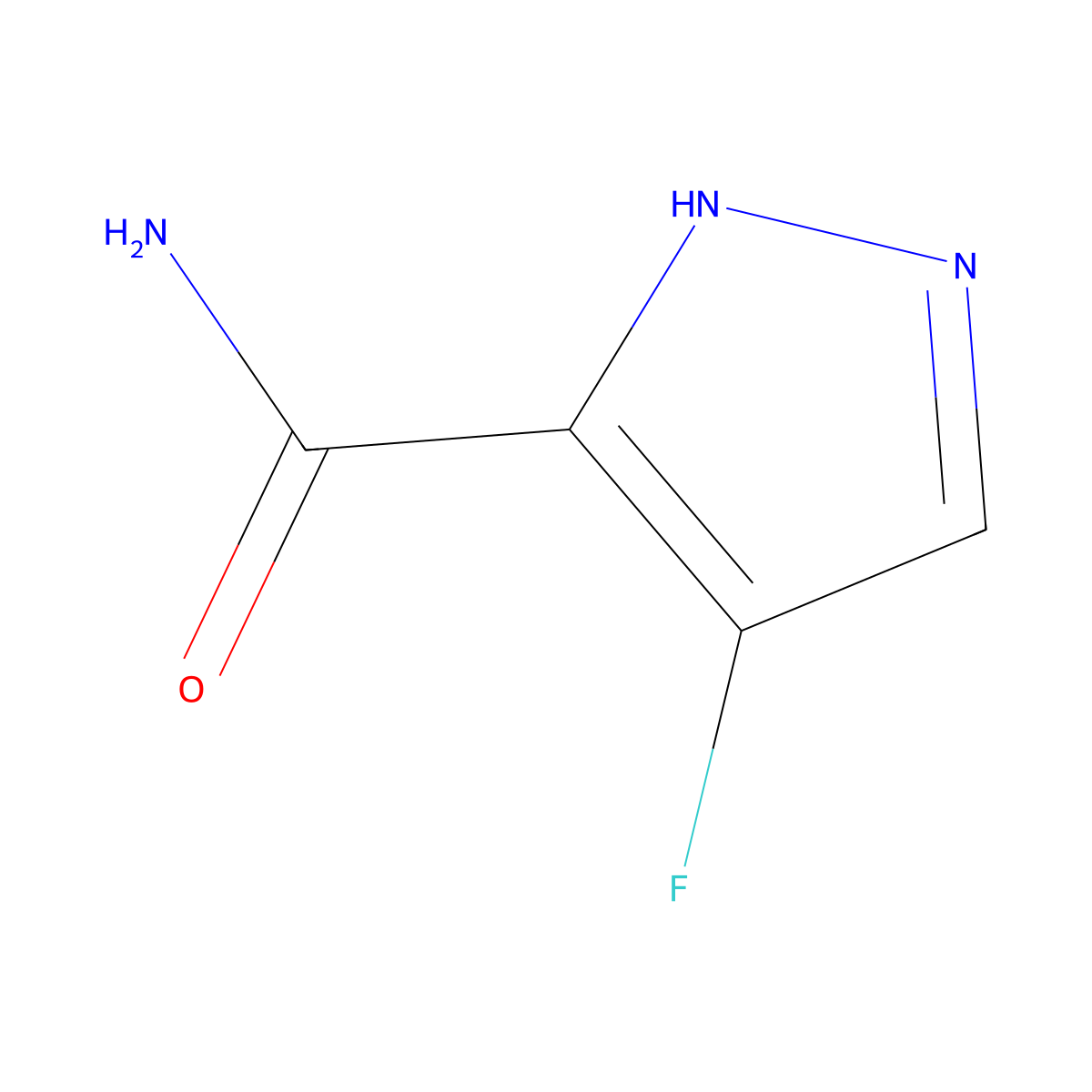 4-Fluoro-1h-pyrazole-3-carboxamide molecular structure, CAS 221300-37-4