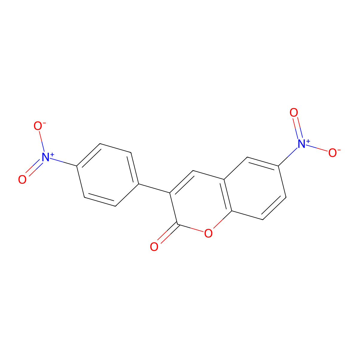 6-Nitro-3-p-nitrophenylchromen-2-one molecular structure, CAS 22131-84-6