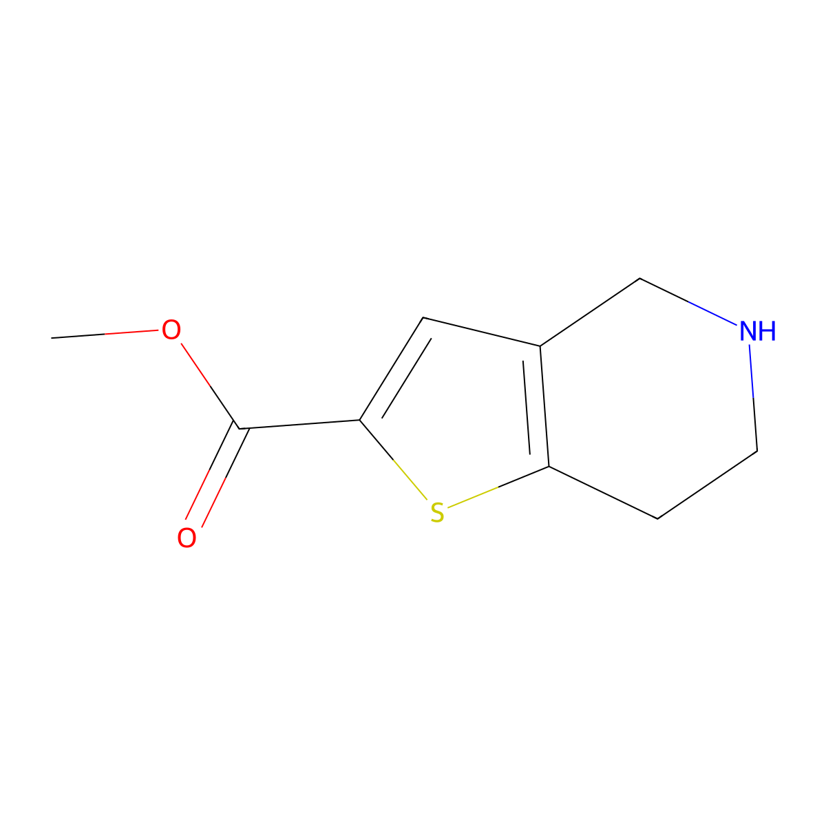 methyl 4H,5H,6H,7H-thieno[3,2-c]pyridine-2-carboxylate molecular structure, CAS 221316-61-6