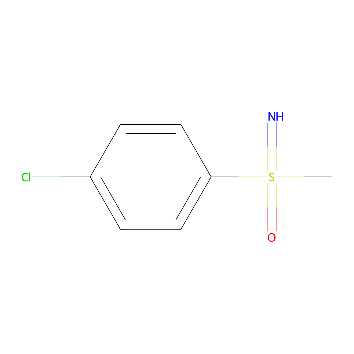 S-Methyl-S-(4-chlorophenyl) sulfoximine molecular structure, CAS 22132-99-6