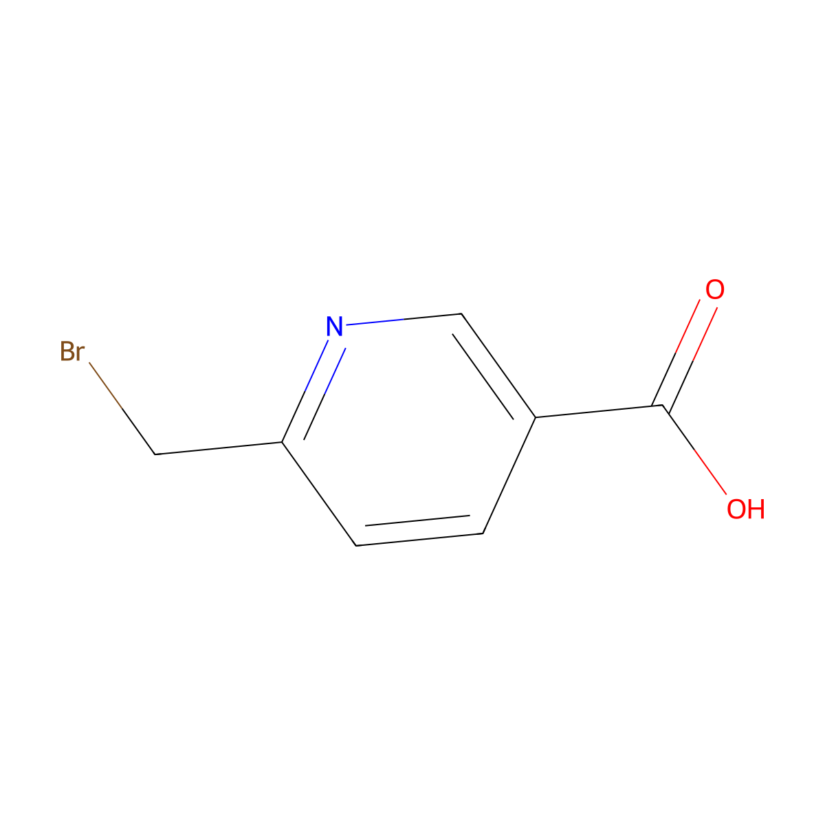 6-(Bromomethyl)-3-pyridinecarboxylic acid molecular structure, CAS 221323-59-7