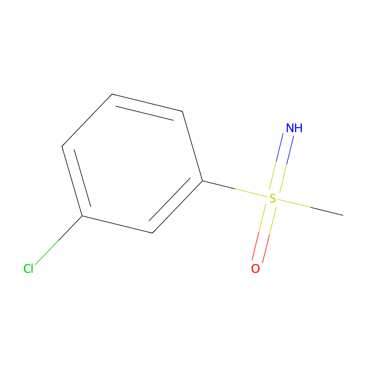 (3-Chlorophenyl)(imino)methyl-lambda6-sulfanone molecular structure, CAS 22133-00-2