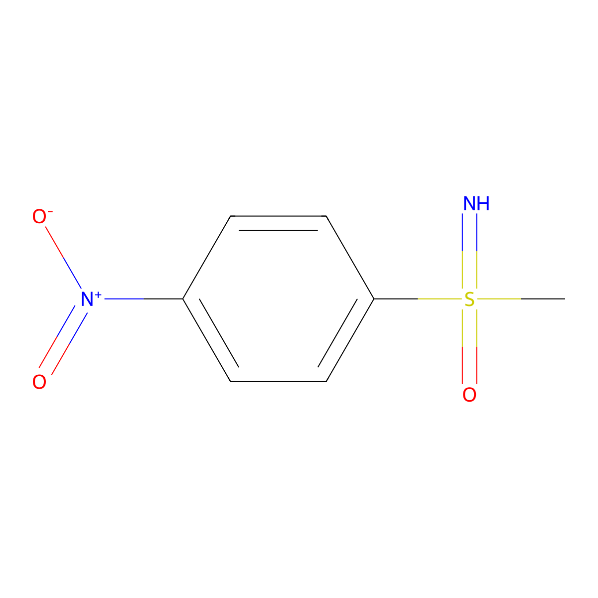 S-Methyl-S-(4-nitrophenyl)sulfoximine molecular structure, CAS 22133-01-3