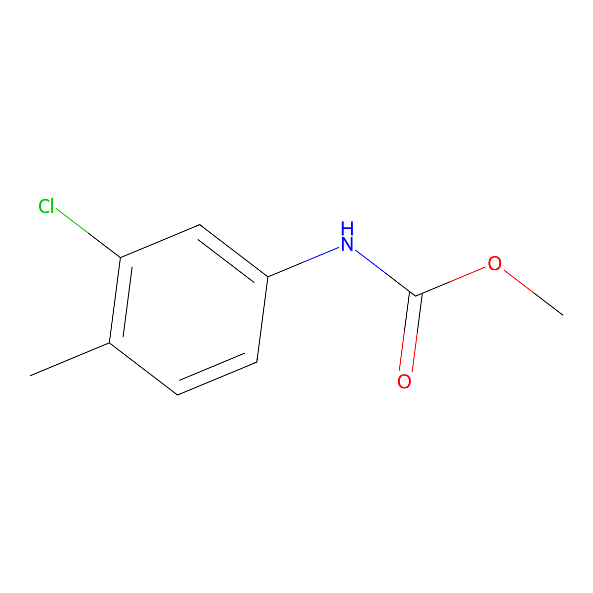 Methyl 3-chloro-4-methylcarbanilate molecular structure, CAS 22133-20-6