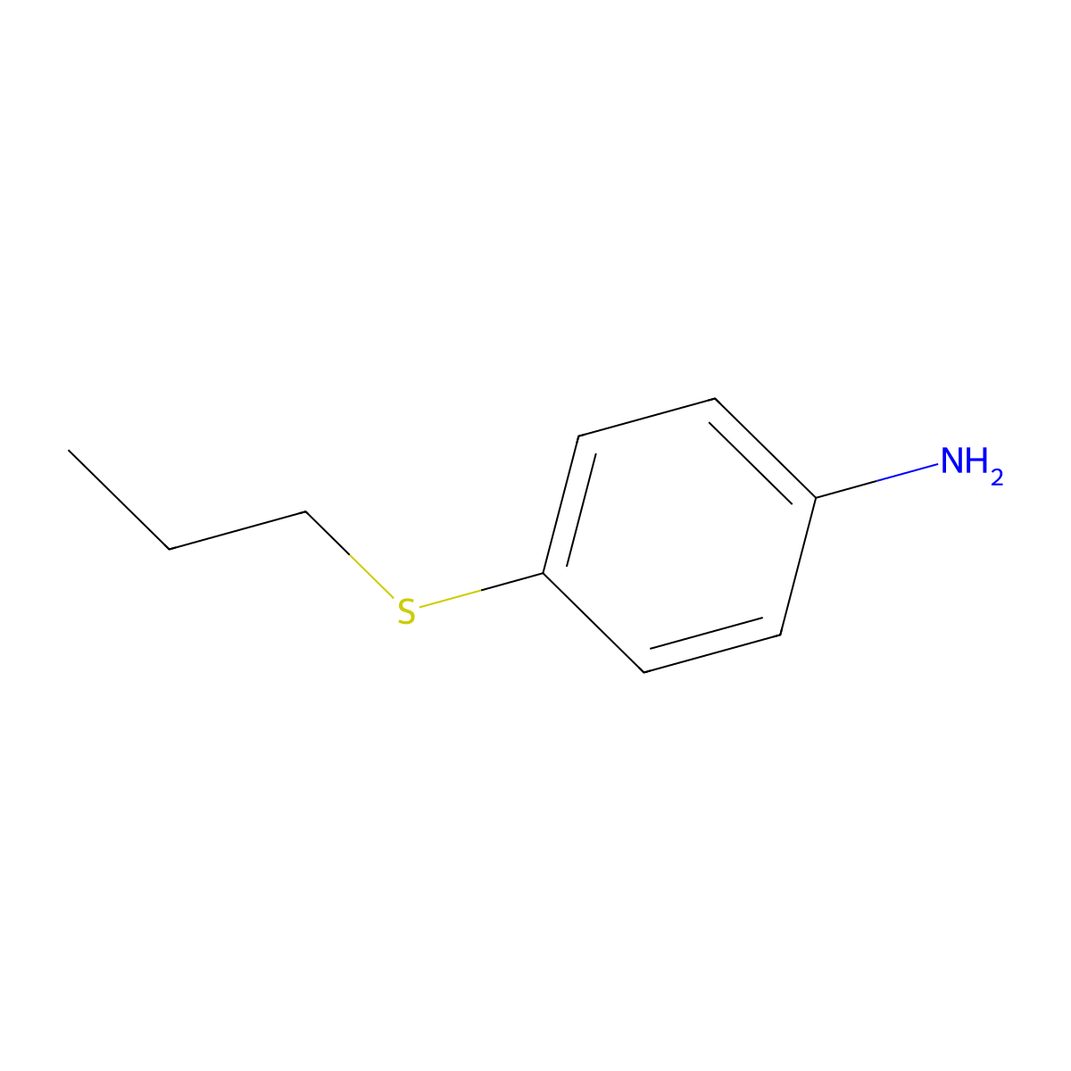 4-(Propylthio)aniline molecular structure, CAS 22133-40-0