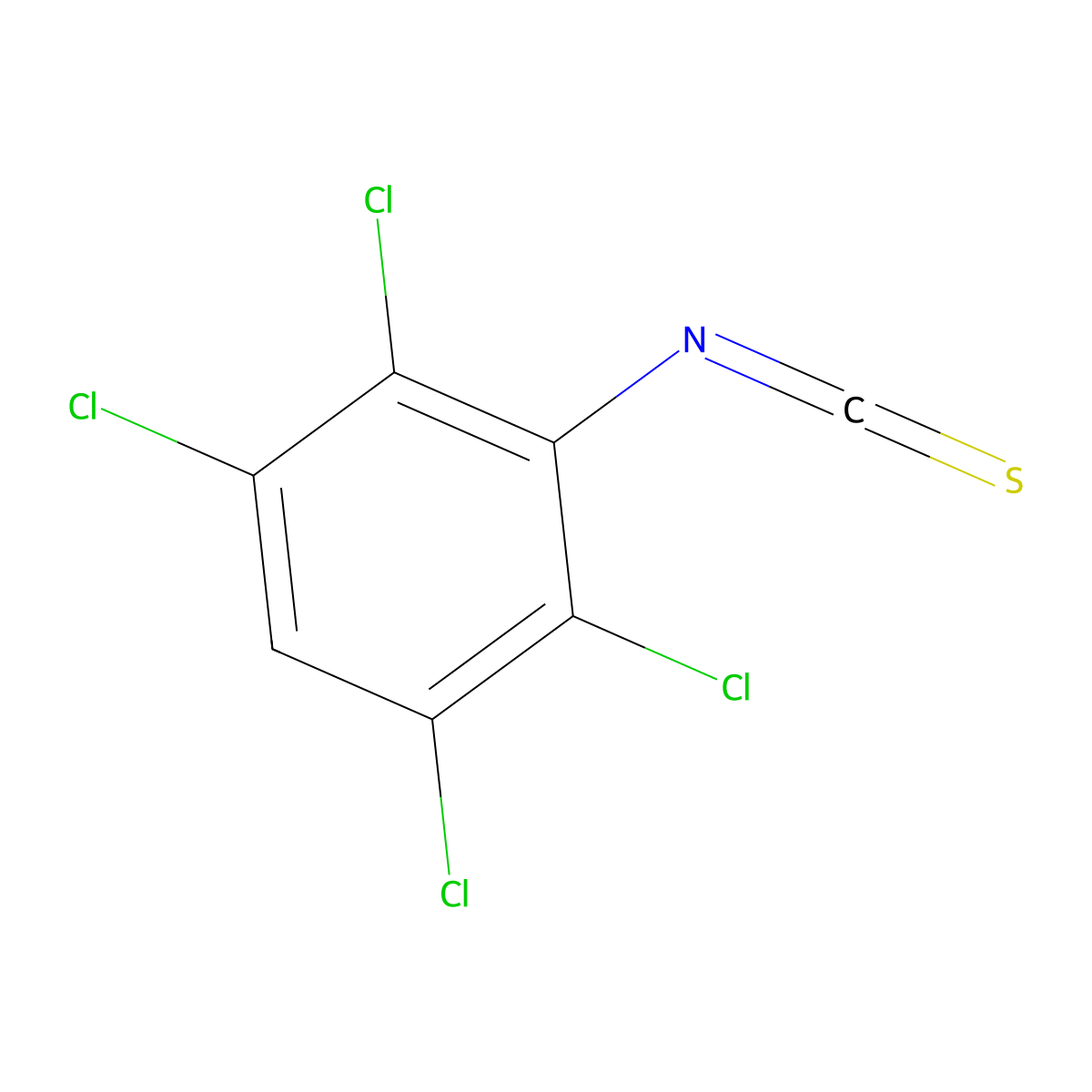 1,2,4,5-Tetrachloro-3-isothiocyanatobenzene molecular structure, CAS 22133-95-5