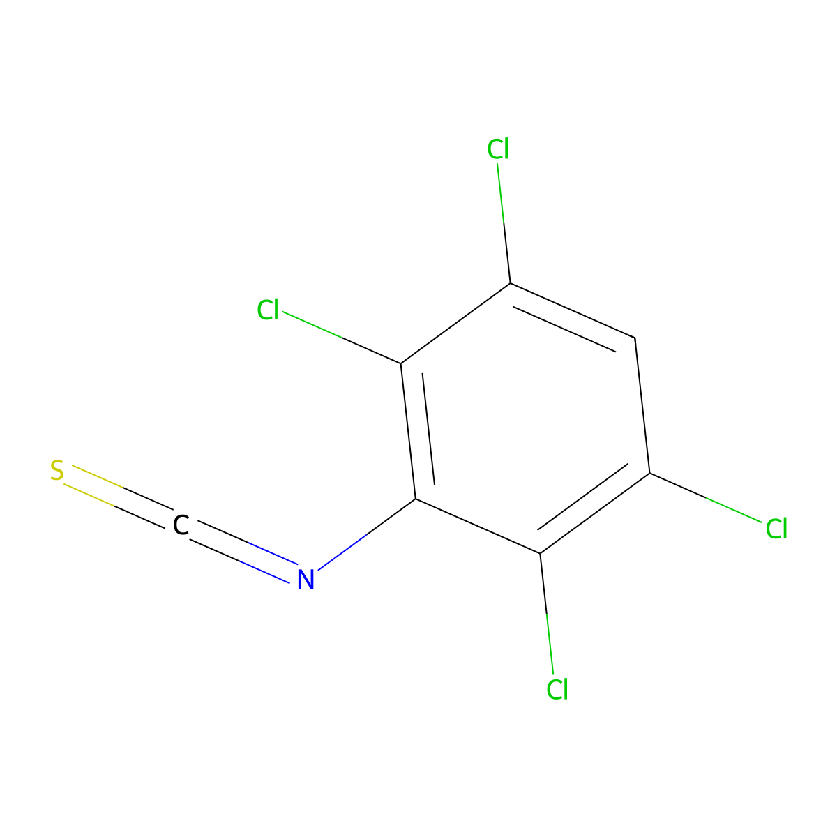 1,2,4,5-Tetrachloro-3-isothiocyanatobenzene molecular structure, CAS 22133-95-5