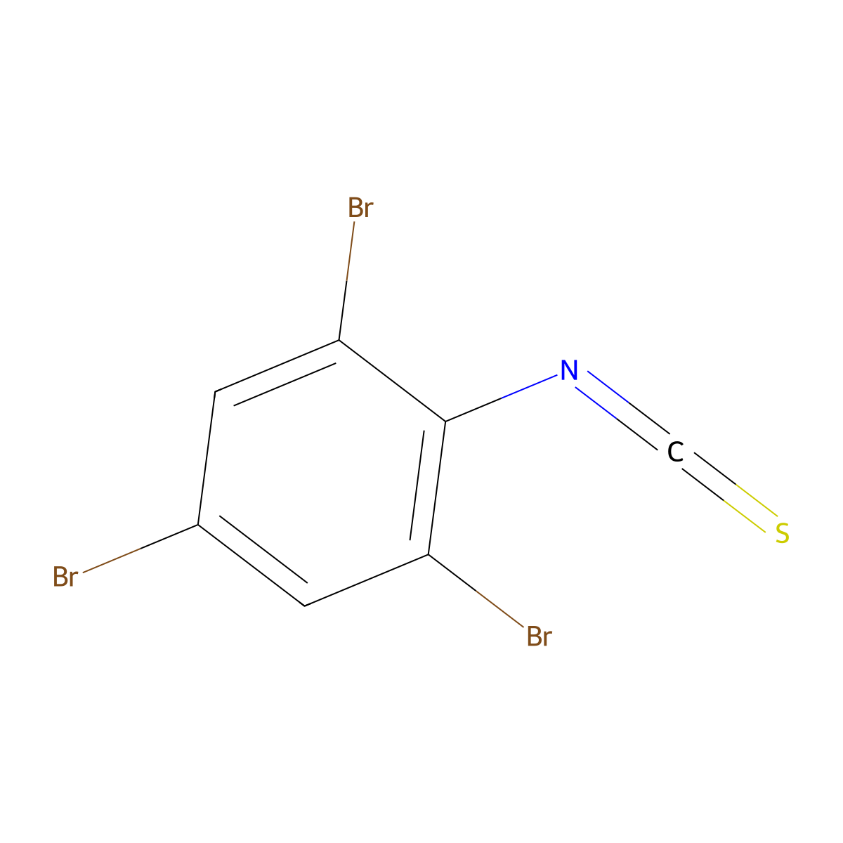 2,4,6-Tribromophenyl isothiocyanate molecular structure, CAS 22134-11-8