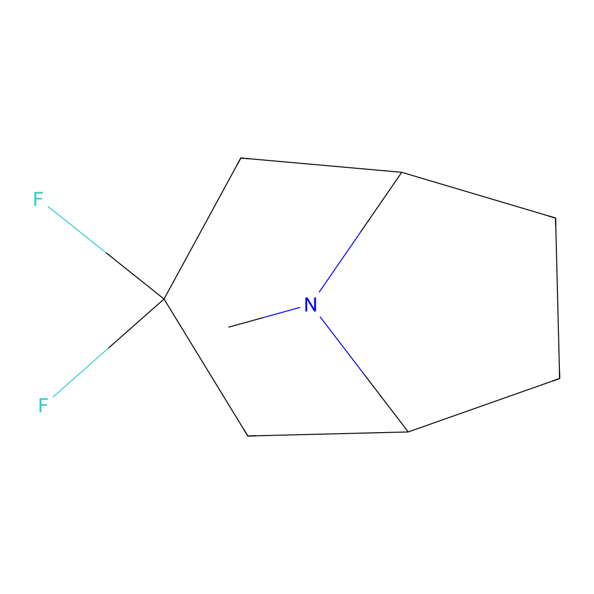 (1S,5S)-3,3-Difluoro-8-methyl-8-azabicyclo[3.2.1]octane molecular structure, CAS 2213402-77-6