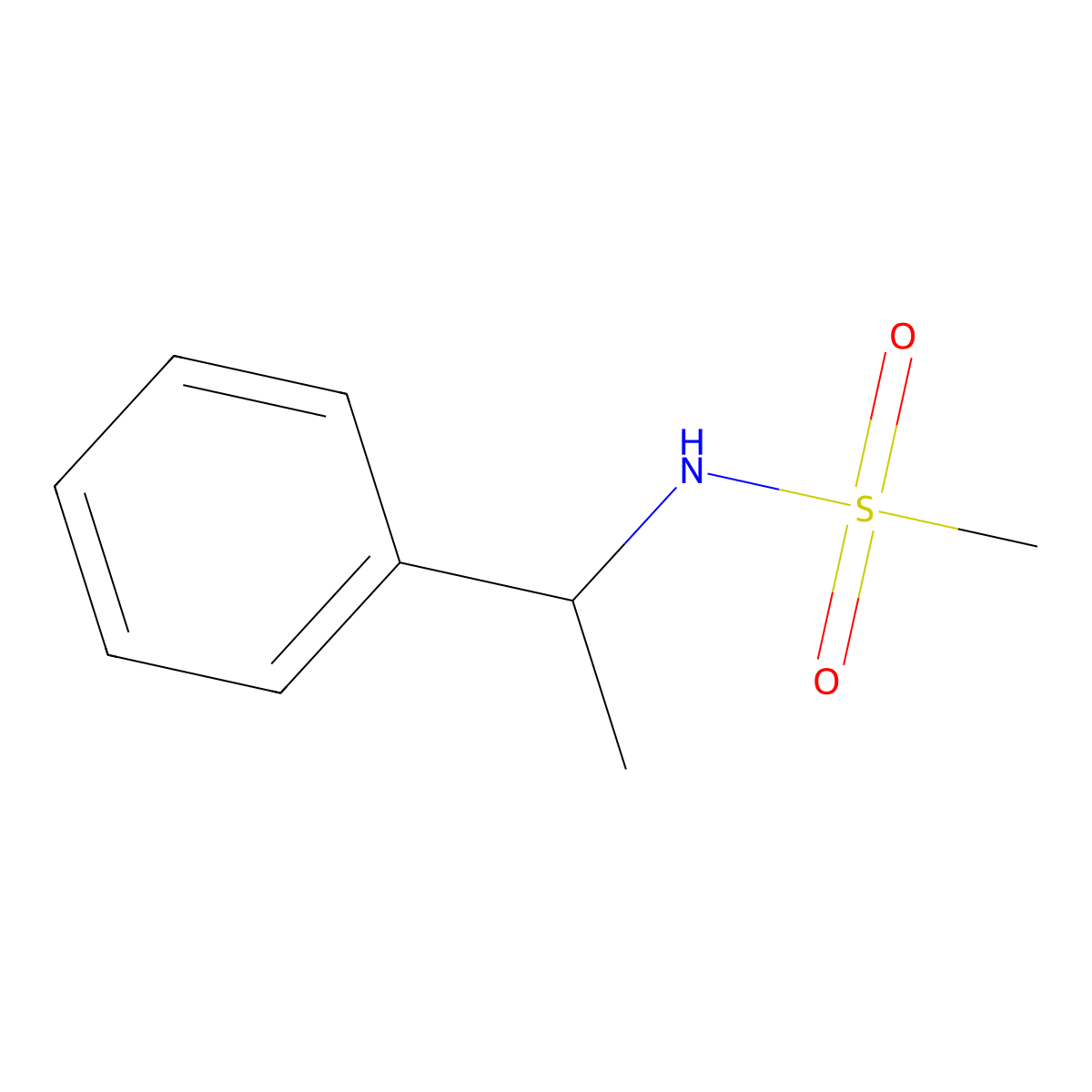 N-(1-Phenylethyl)methanesulfonamide molecular structure, CAS 221341-42-0