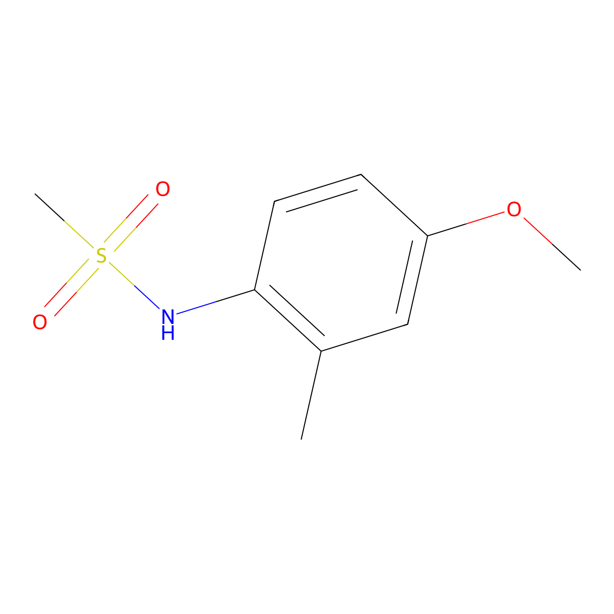 N-(4-methoxy-2-methylphenyl)methanesulfonamide molecular structure, CAS 221341-43-1