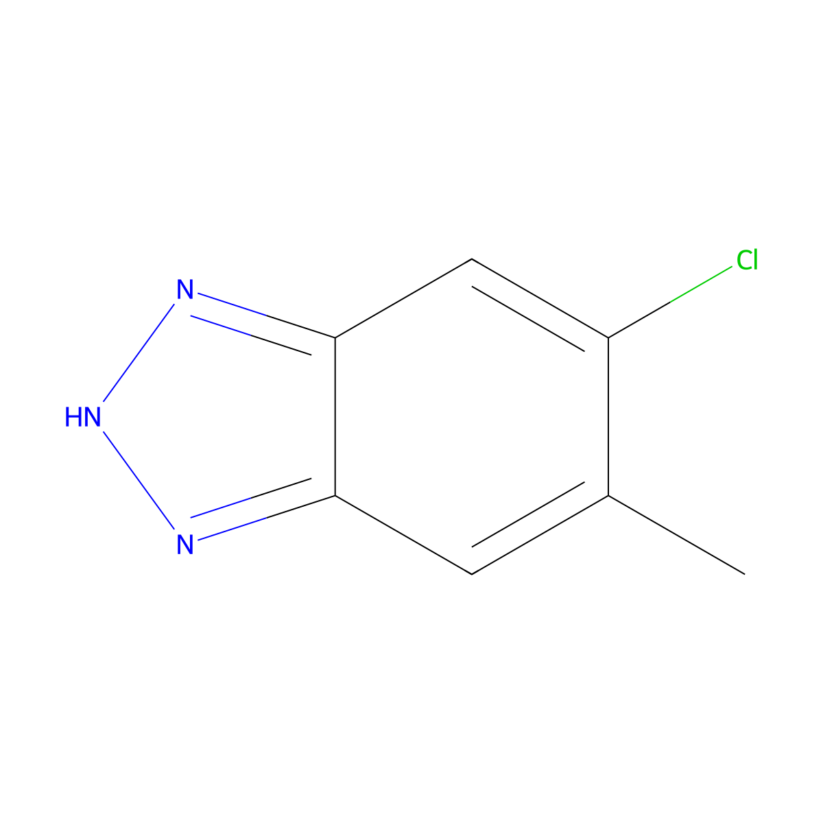 5-chloro-6-methyl-2H-benzotriazole molecular structure, CAS 221343-71-1