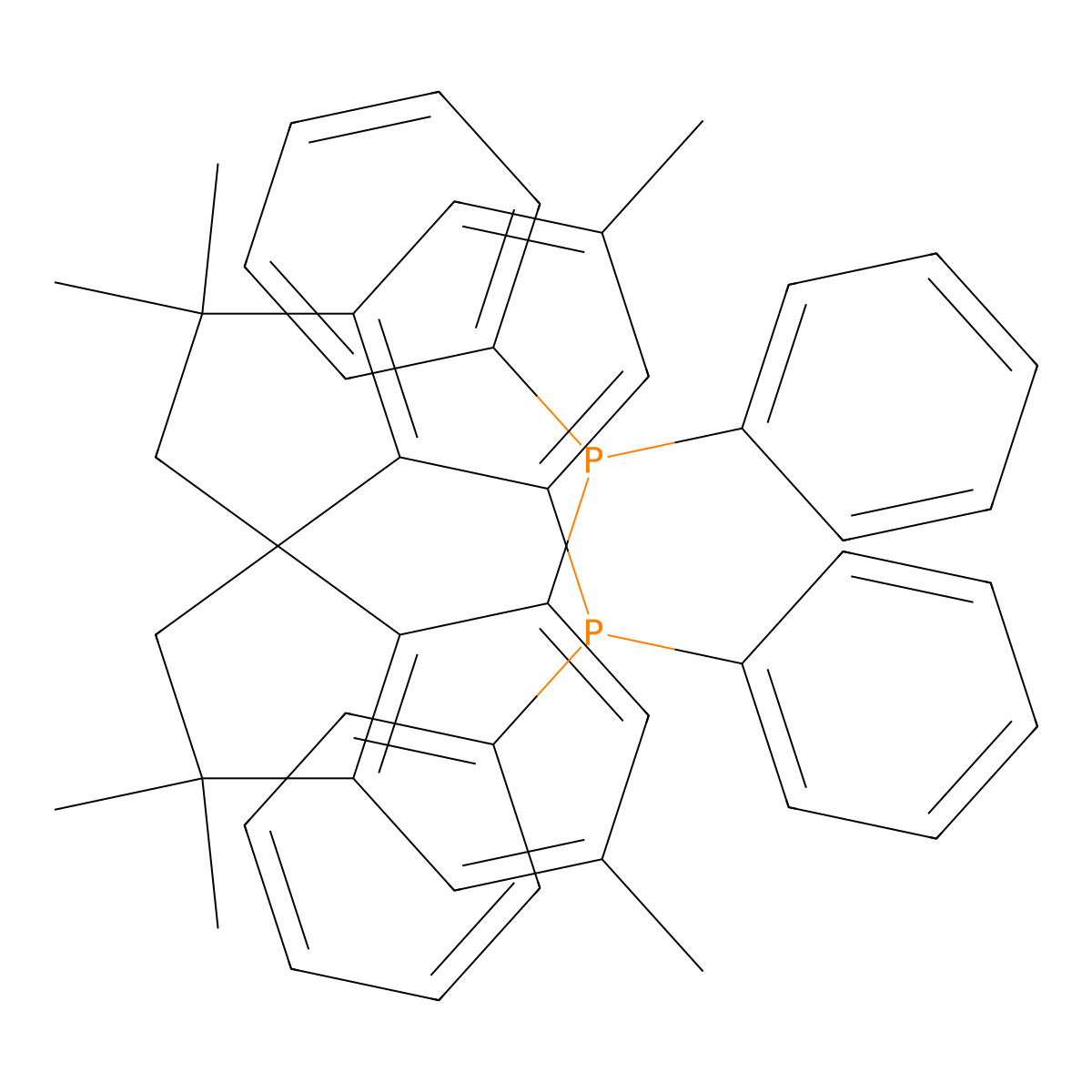 1,1'-[(1S)-2,2',3,3'-Tetrahydro-3,3,3',3',5,5'-hexamethyl-1,1'-spirobi[1H-indene]-7,7'-diyl]bis[1,1-diphenylphosphine] molecular structure, CAS 2213471-14-6