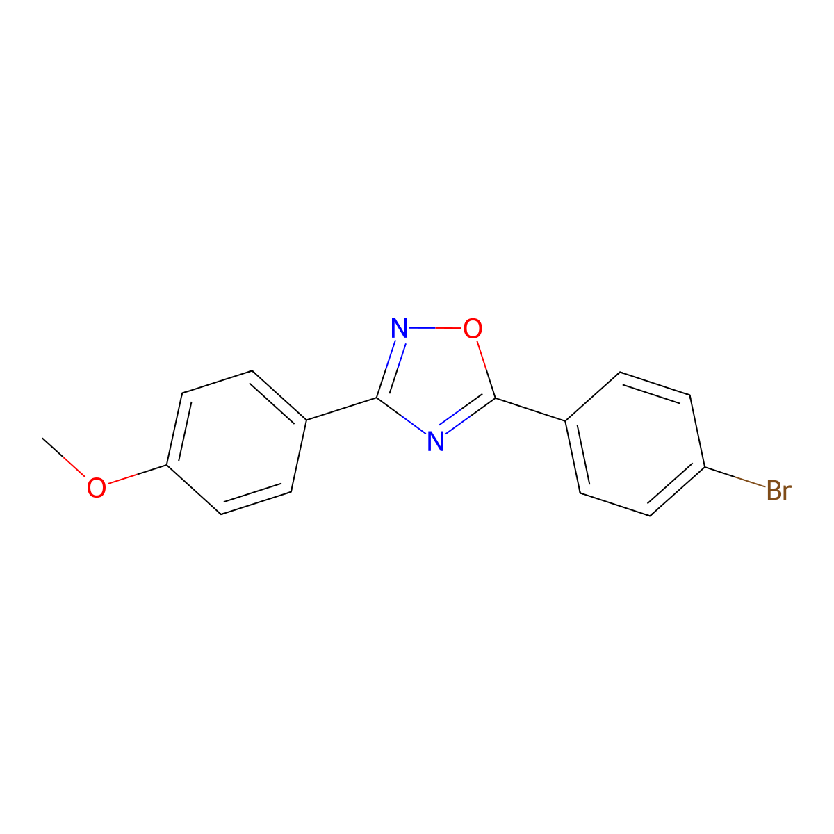 5-(4-Bromophenyl)-3-(4-methoxyphenyl)-1,2,4-oxadiazole molecular structure, CAS 221348-13-6