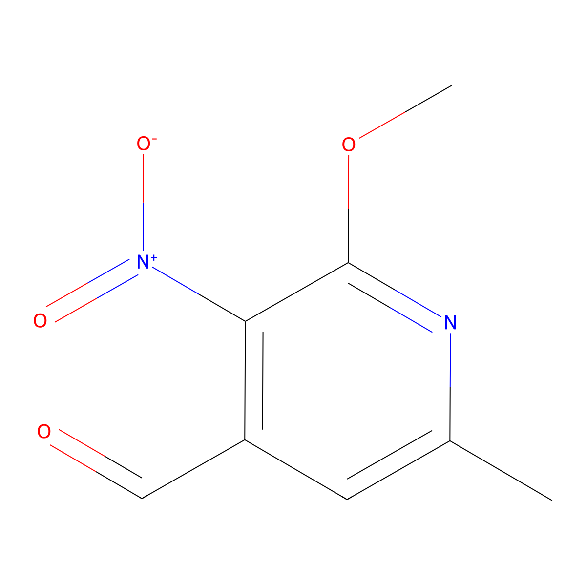 2-Methoxy-6-methyl-3-nitroisonicotinaldehyde molecular structure, CAS 221349-79-7
