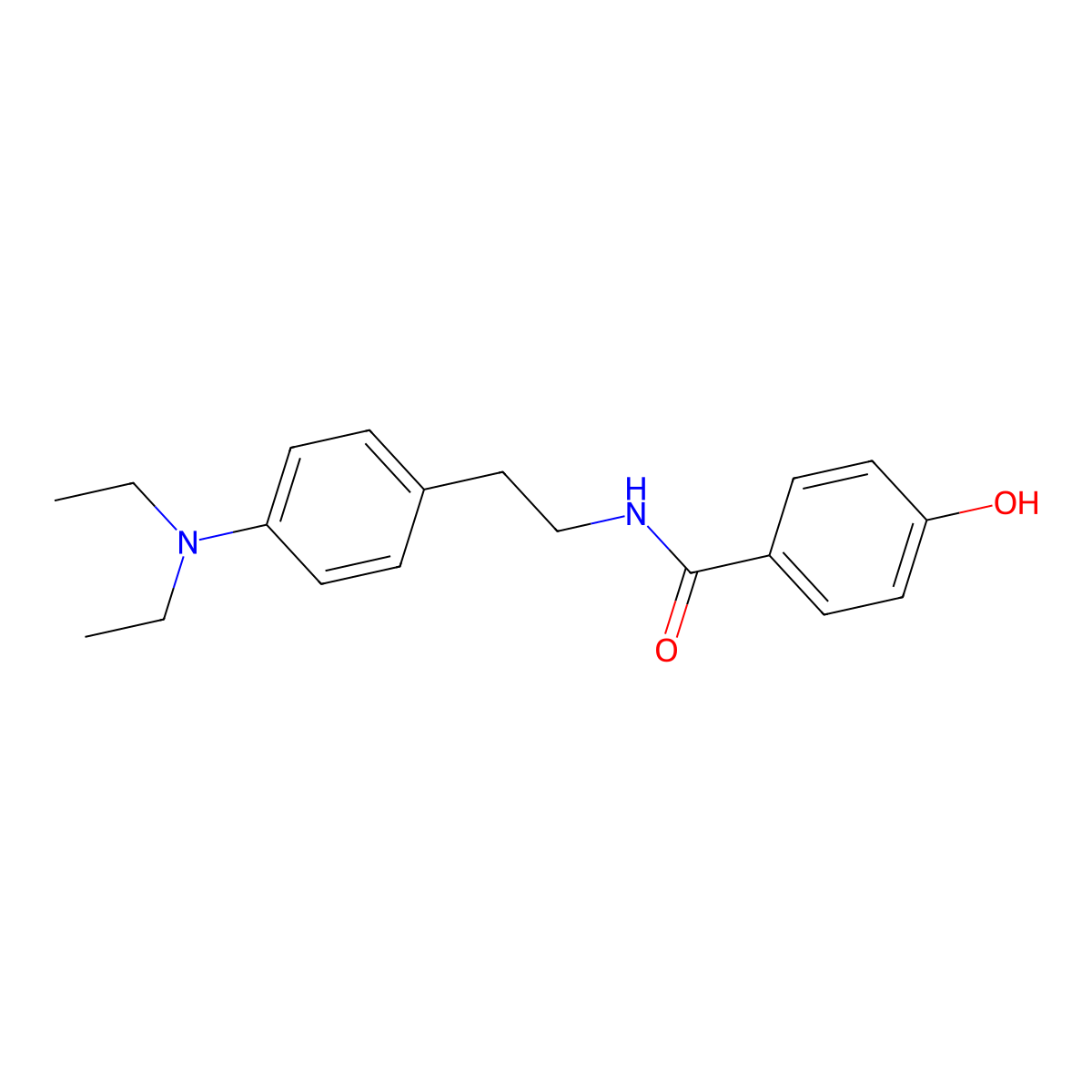 N-[2-[4-(diethylamino)phenyl]ethyl]-4-hydroxybenzamide molecular structure, CAS 2213490-89-0