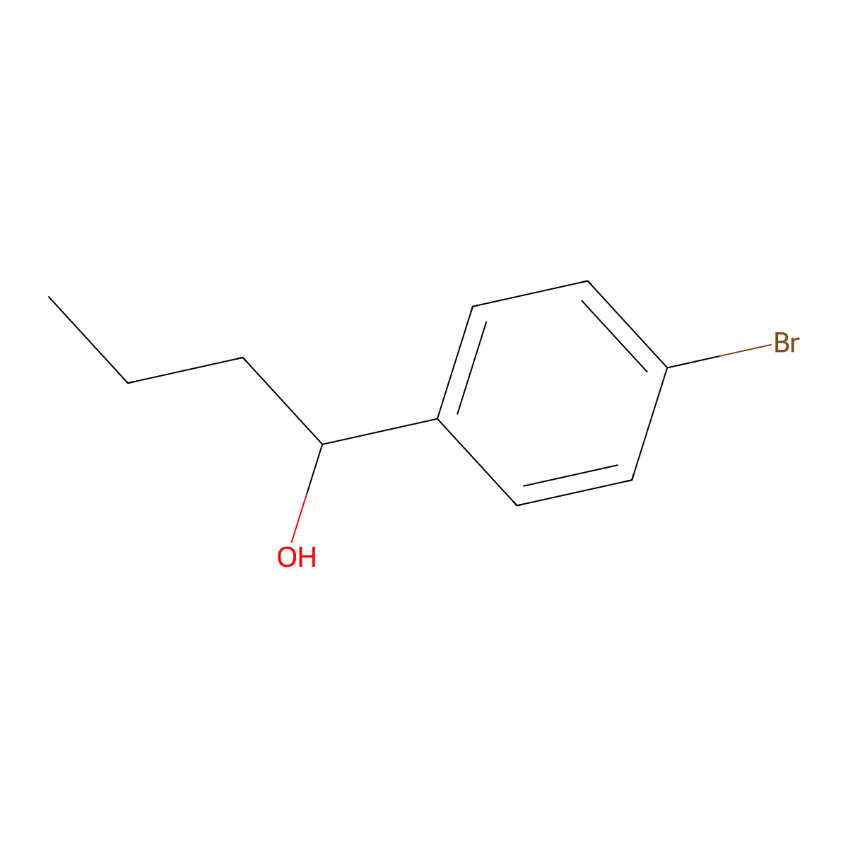 4-Bromo-alpha-propylbenzenemethanol molecular structure, CAS 22135-53-1