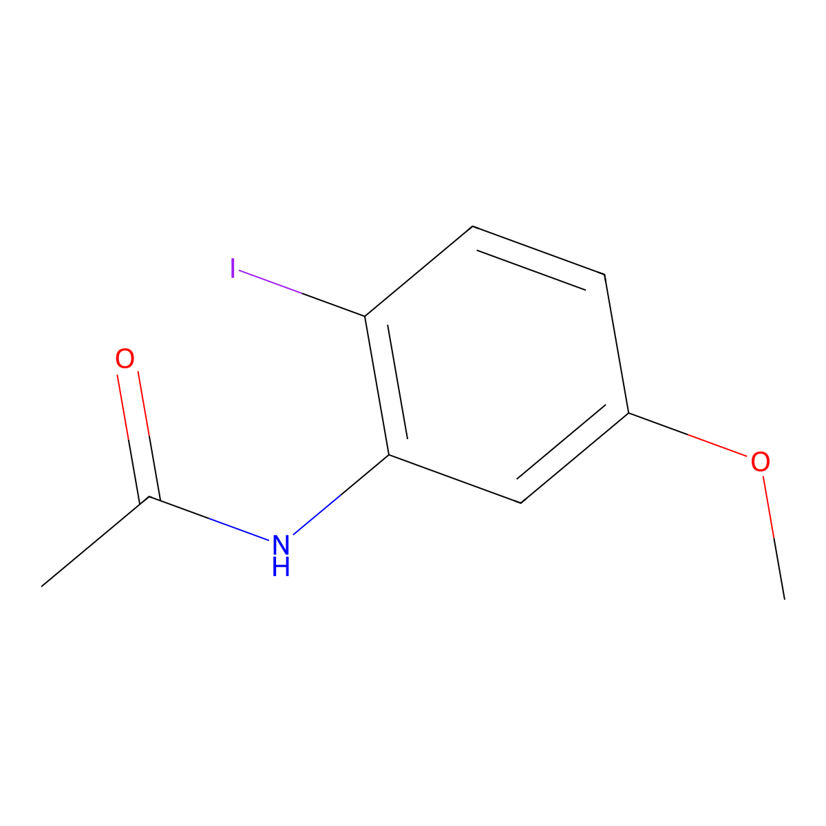 N-(2-iodo-5-methoxyphenyl)acetamide molecular structure, CAS 221353-42-0