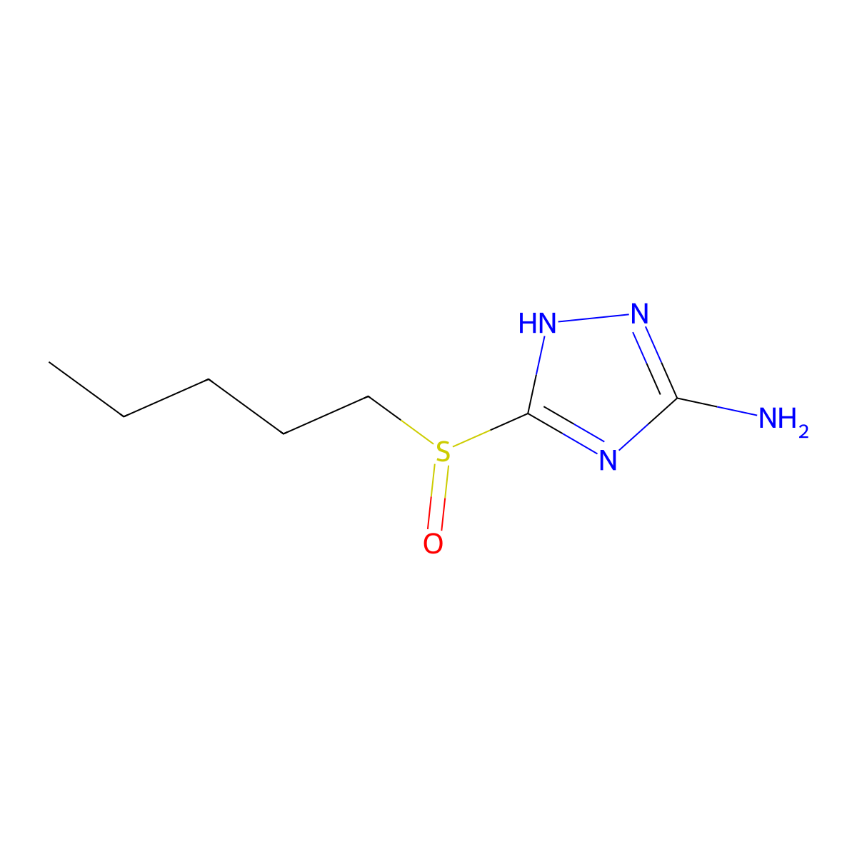 3-(pentylsulfinyl)-1H-1,2,4-triazol-5-amine molecular structure, CAS 2213552-11-3