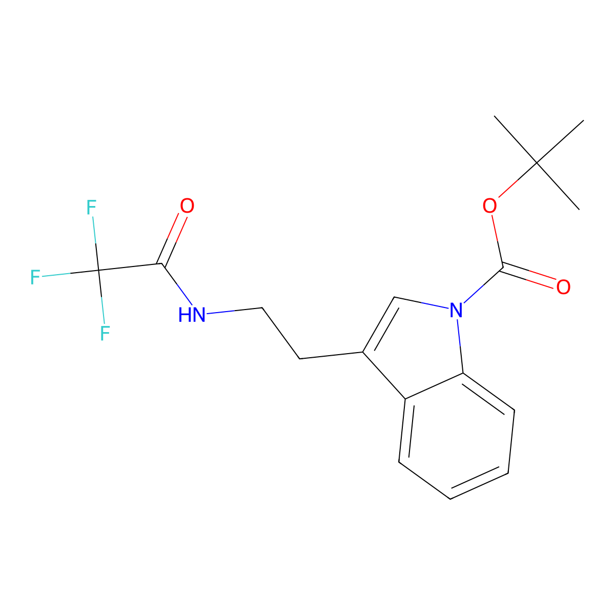 Tert-butyl 3-[2-(2,2,2-trifluoroacetamido)ethyl]-1H-indole-1-carboxylate molecular structure, CAS 221357-19-3