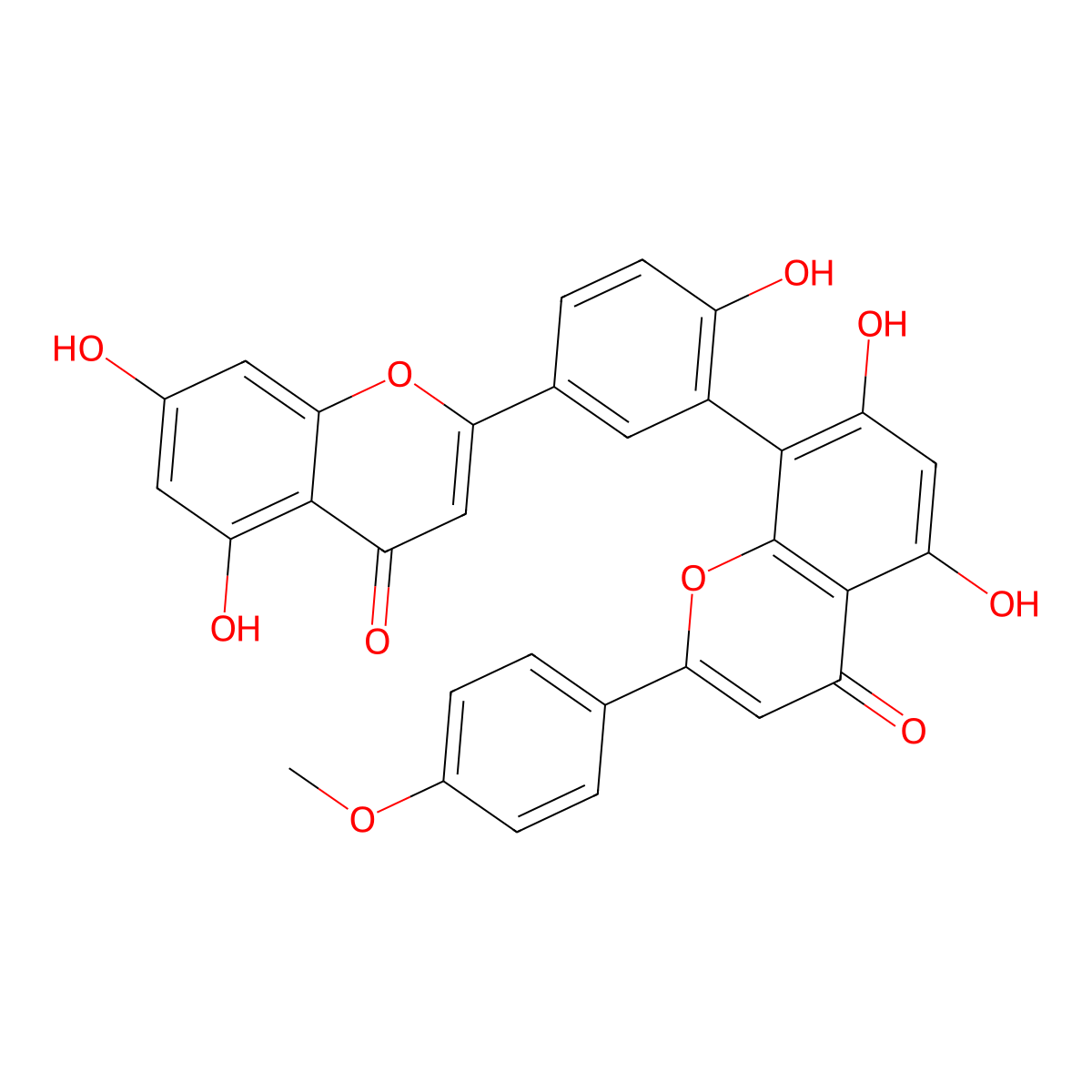 Podocarpusflavone A molecular structure, CAS 22136-74-9