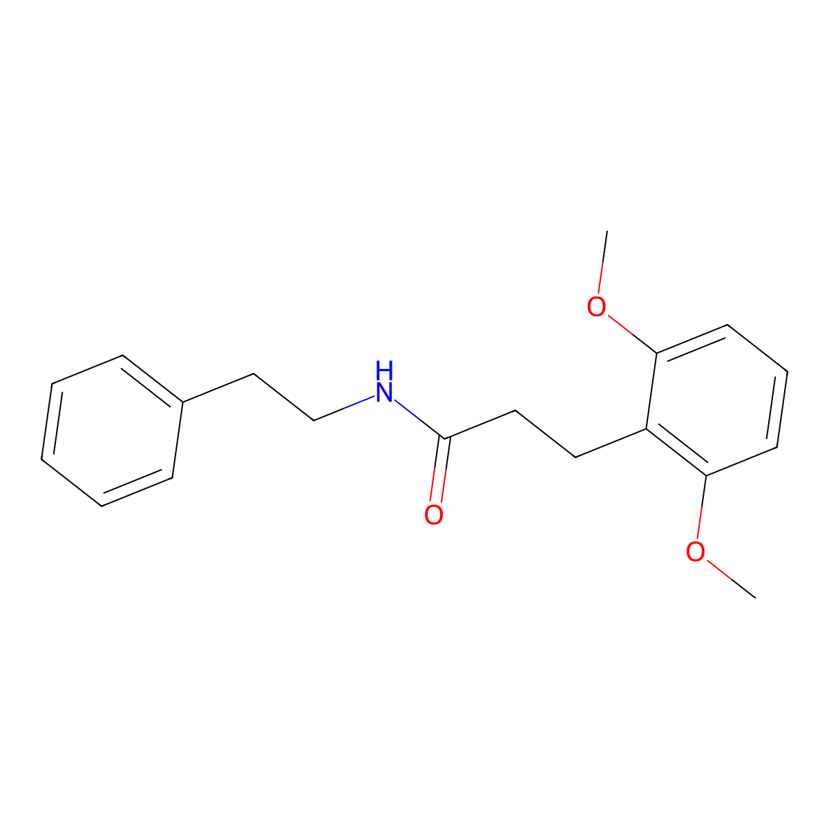 3-(2,6-dimethoxyphenyl)-N-phenethylpropanamide molecular structure, CAS 2213644-70-1