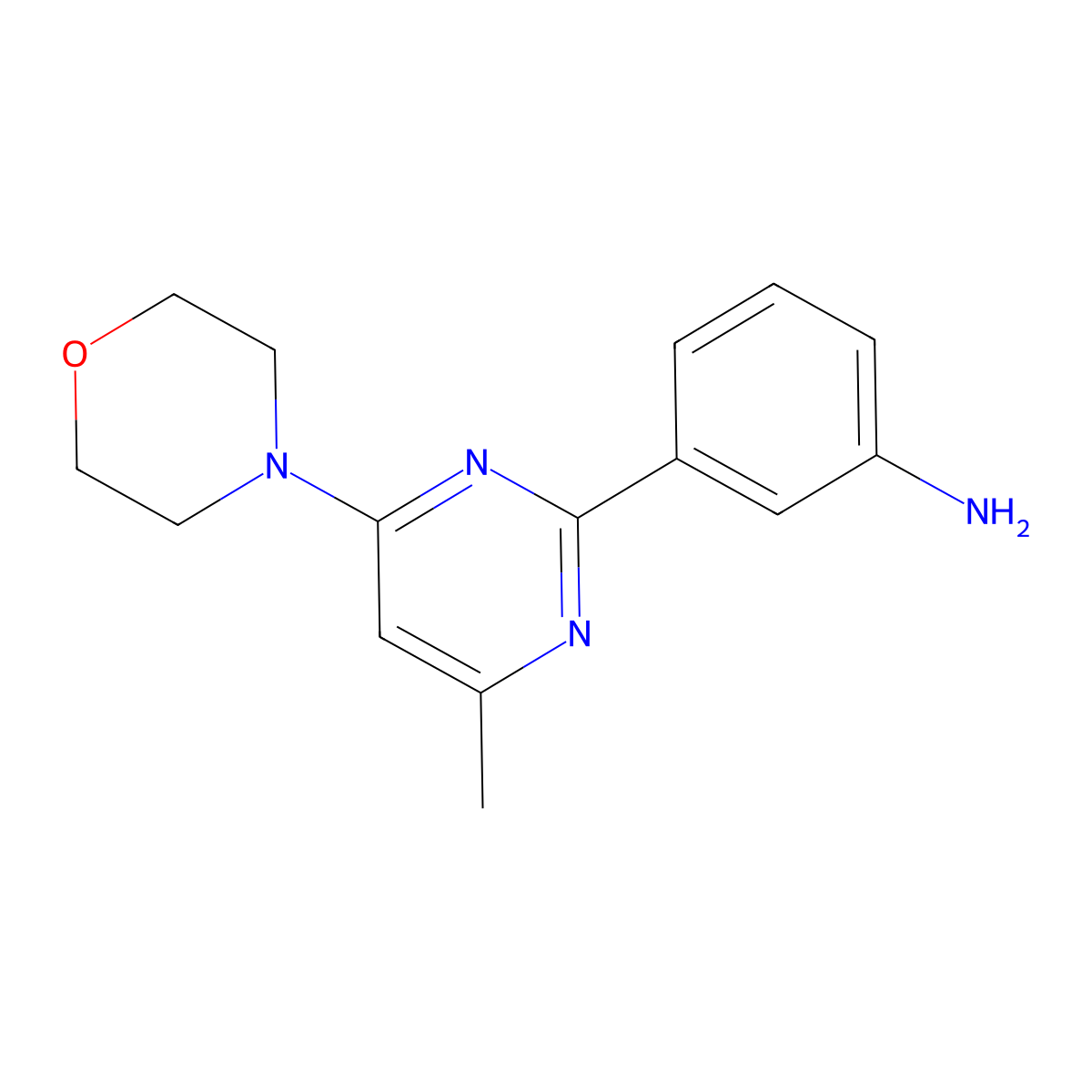 3-(4-Methyl-6-morpholin-4-ylpyrimidin-2-yl)aniline molecular structure, CAS 2213669-49-7