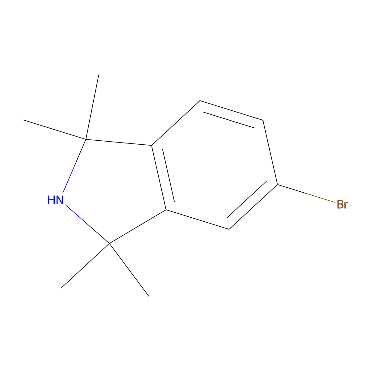 5-Bromo-1,1,3,3-tetramethylisoindoline molecular structure, CAS 221368-74-7
