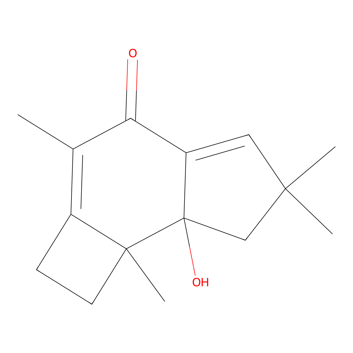 (7aS,7bS)-1,2,6,7,7a,7b-Hexahydro-7a-hydroxy-3,6,6,7b-tetramethyl-4H-cyclobut[e]inden-4-one molecular structure, CAS 221374-81-8