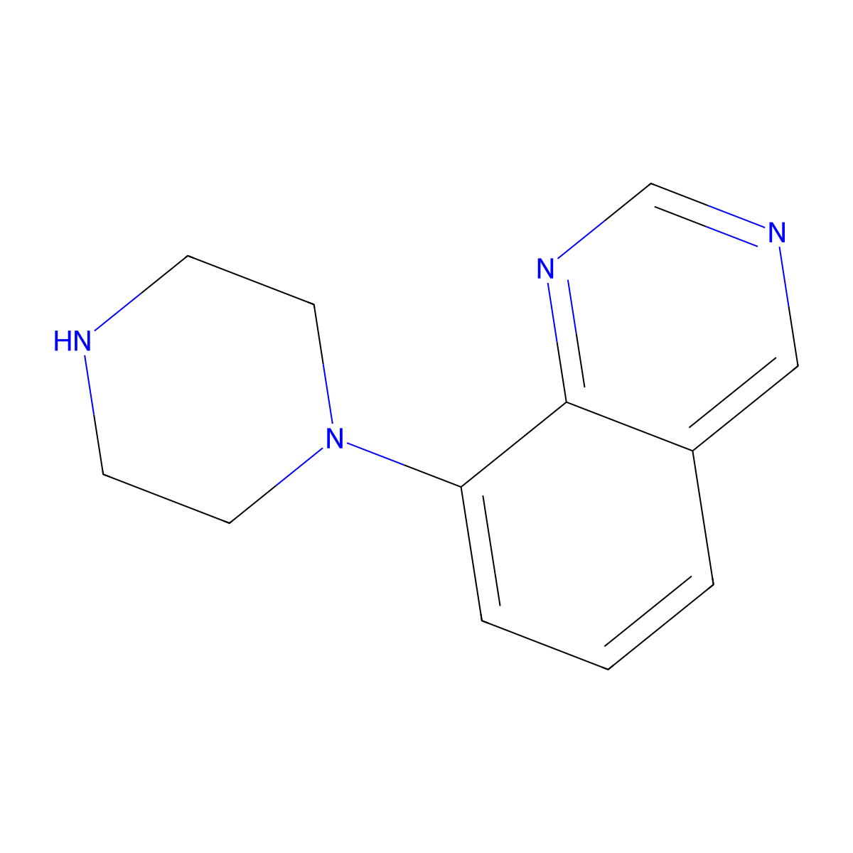 8-(Piperazin-1-yl)quinazoline molecular structure, CAS 221377-26-0