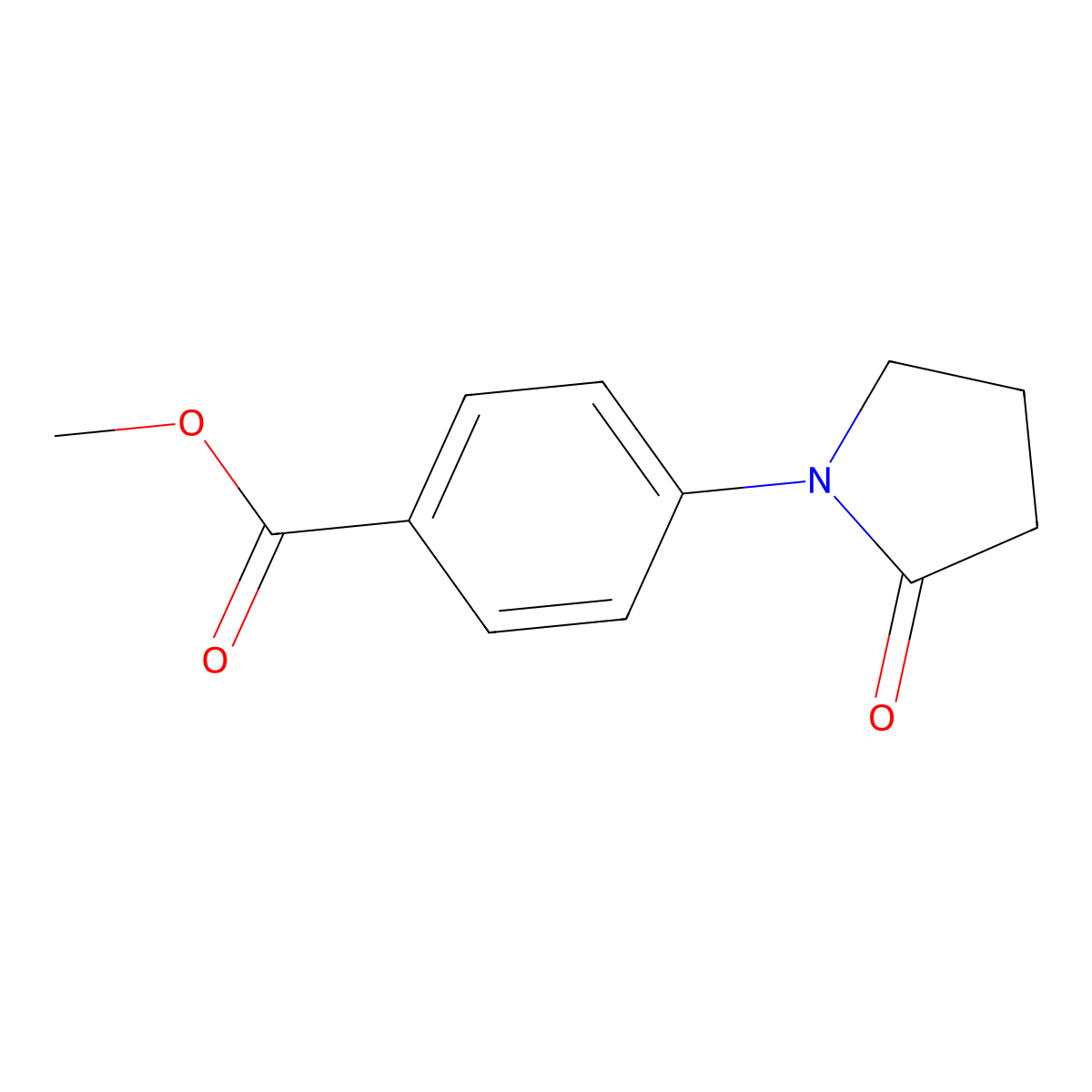 Methyl 4-(2-oxopyrrolidin-1-yl)benzoate molecular structure, CAS 221381-89-1
