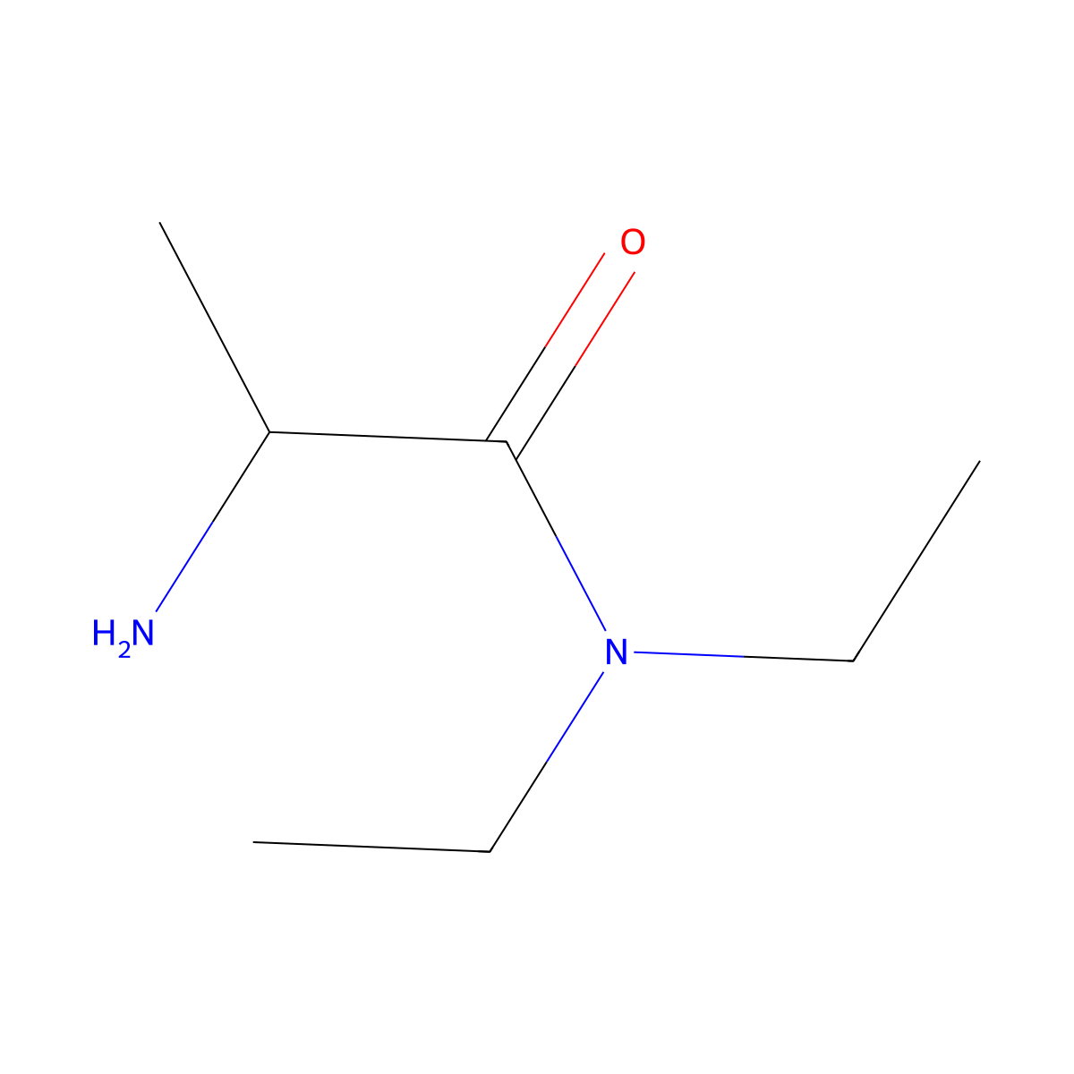 2-amino-N,N-diethylpropanamide molecular structure, CAS 221383-51-3