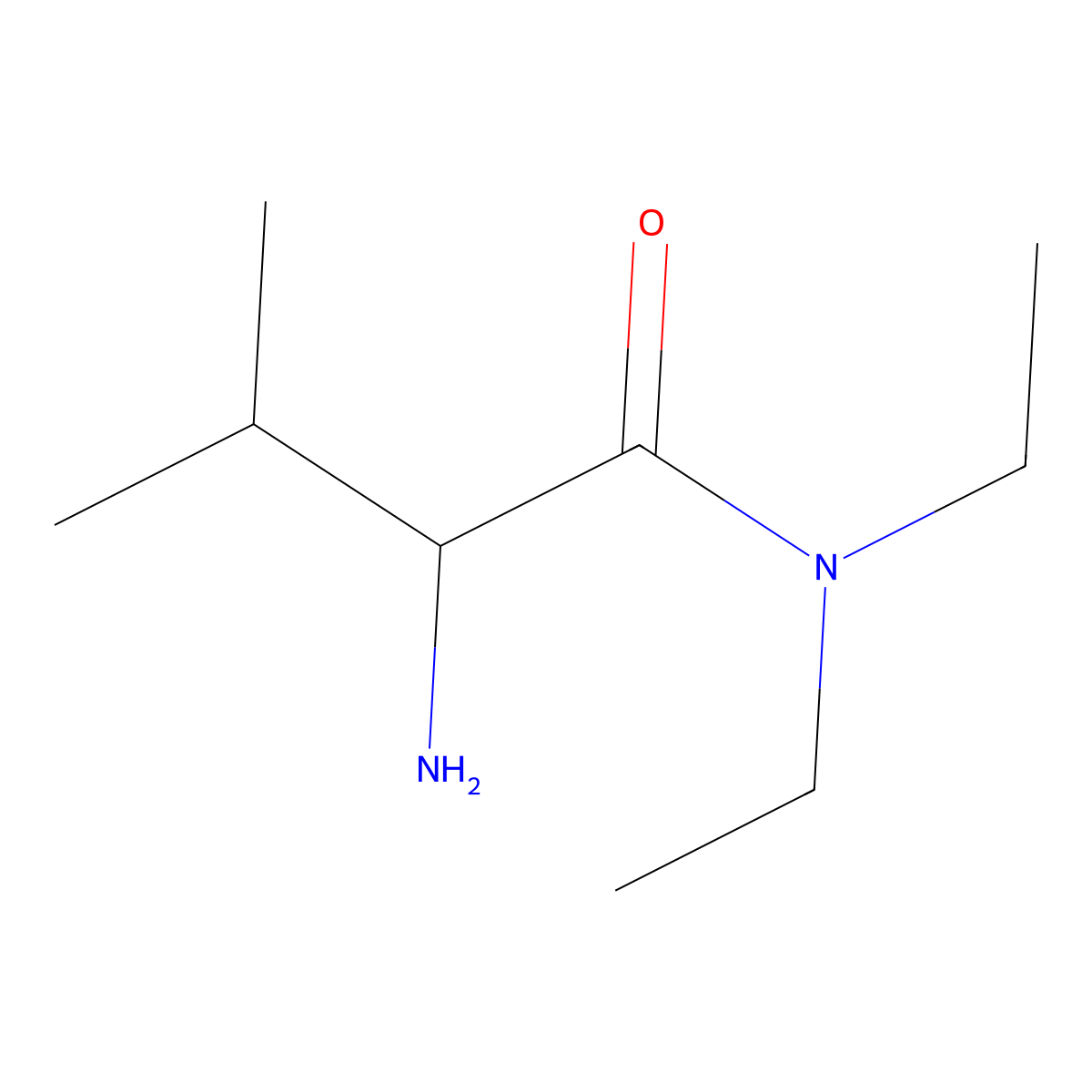 (R)-2-Amino-N,N-diethyl-3-methylbutanamide molecular structure, CAS 221383-62-6